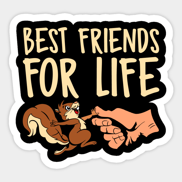 Best Friends For Life Squirrel Fist Bump Animal Lover Sticker by Xonmau